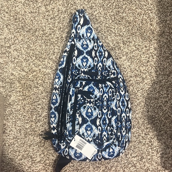 Vera Bradley * Women's Cotton Sling Backpack Bookbag * NWT *IKAT ISLAND - Picture 2 of 6
